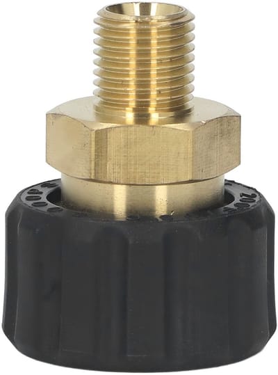Dailygoods - Hogedrukreinigeradapter - Messing Rubber - Duurzaam en Eenvoudig - Brons - Vervangingsadapter - Geschikt voor G1/4in en M22 Draad - Akozo...