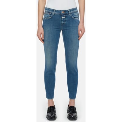 Closed Baker Jeans Mid Blue Maat: W23L34 | Skinny Jeans Outlet | Dames | Blauw