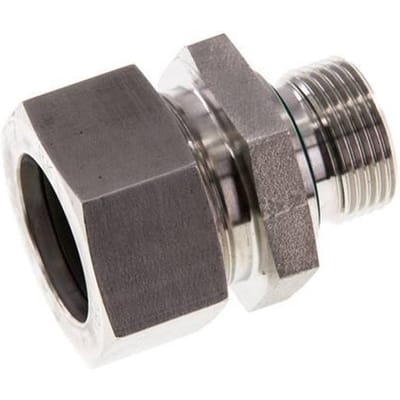 G 3/4'' Buitendraad x 28L RVS Rechte Snijring Koppeling met FKM Afdichting 160 Bar DIN 2353 - FL2S-MC-STFP-034G-28-L