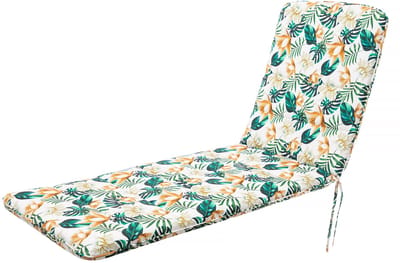 Hobbygarden - Ligbed Tuinkussen Amelia Witte Bloem - Waterafstotend 185x60cm