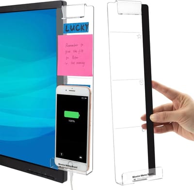 Dailygoods- Notitiehouder Multifunctioneel - Memobord Magnetisch - Bureau-accessoires - Computerberichtenbord - Kantoorbenodigdheden - 2 Stuks