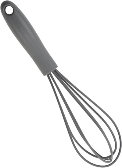 VALINK Silicone Whisk, Egg Whisk, Silicone Balloon Whisk Small Silicone Whisk Egg Stirrer for Mixing Cooking Baking Hot Chocolate Grey