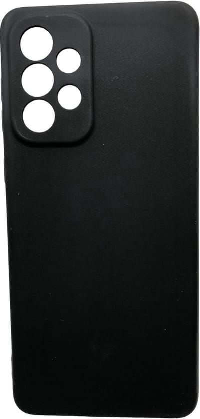 Camera bescherming Siliconen back cover hoesje met zachte microvezelvoering - Geschikt voor Samsung Galaxy A53 / A53 5G - Zwart