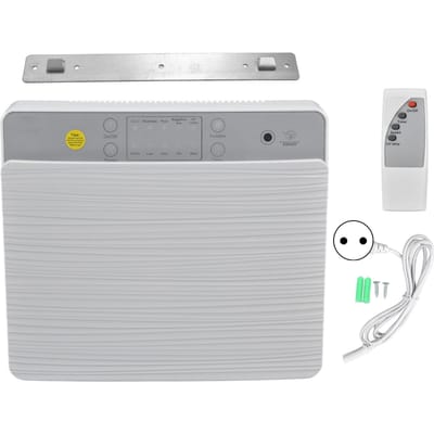 Aan de muur gemonteerde luchtreiniger Draadloze infrarood afstandsbediening 245nm UV-reinigingsluchtreiniger voor huishoudelijk gebruik gray