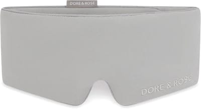 Dore & Rose - Cooling Slaapmasker - Verkoelend Oogmasker - Zijden Slaapmasker Met Verkoelende Functie - Deep Sleep Mask - Eye Mask - Verduisterend - Wallen - Grijs