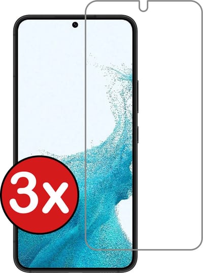 Screenprotector - 3 Stuks - Geschikt voor Samsung Galaxy S22 - Extra Sterk - Beschermglas - Gehard Glas - Tempered Glass - Screen Protector
