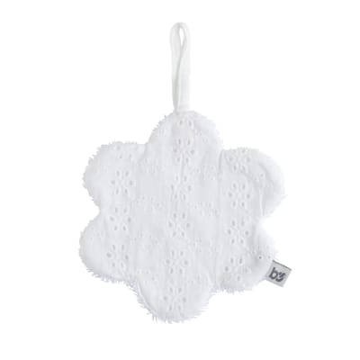 Baby's Only Gebreid speendoekje - Speenknuffel bloem Calm - Wit