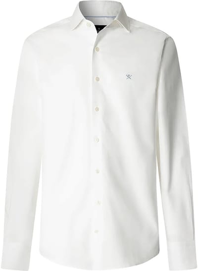 Hackett Ess Texture Overhemd Met Lange Mouwen Wit L Man