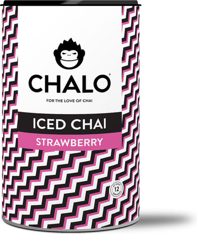 CHALO Strawberry Iced Chai - Vegan Aardbei Iced Tea - Zwarte Assam thee - 300GR