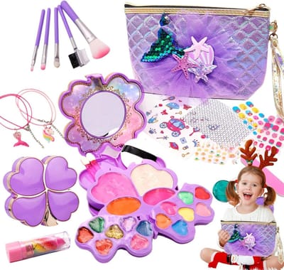 Kinder Schmink Set - Prinses Speelgoed - Doen Alsof Spel - Wasbaar Pakket - 26 Delig - Multicolor