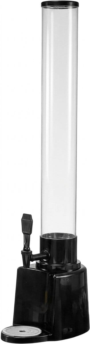 Cheffinger, Drankdispenser 3L met Kraan en Transparant Reservoir, Zwart / Transparant