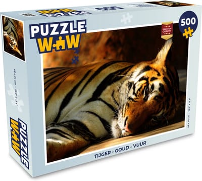 Puzzel Tijger - Dieren - Rusten - Legpuzzel - Puzzel 500 stukjes