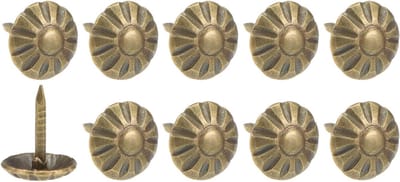 Upholstery Duimspijkers 50 Stuks (8 x 10 x 1.7 mm) - IJzeren Bloem Motief, Ideaal voor Meubelbekleding en Klussen in Huis, Keuken en Tuin