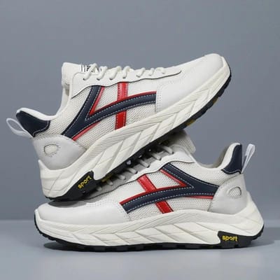 Heren Sneakers Casual Ademend Mesh Hardlopen Sportschoenen Unisex Veterschoenen Tennis Feminino Licht Wandelen Sneakers Zapatos Mujer 40 white