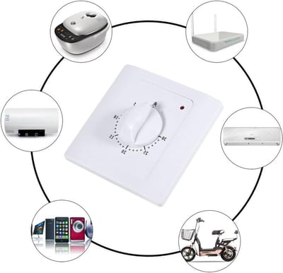 ByShane - Timer stopcontact voor elektrische countdown timer schakelaar - 30 minuten mechanische timer instelbaar met digitaal display