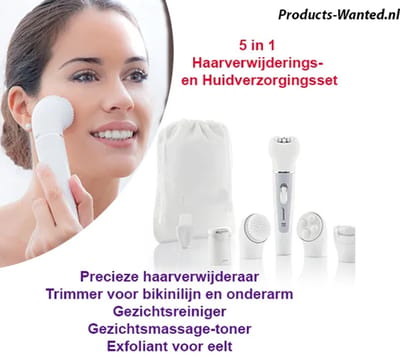InnovaGoods 5 in 1 Haarverwijderings- en Huidverzorgingsset