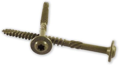 Houtschroeven - Bevestigingsschroeven - Buitenklussen - Gepatenteerde schroefdraad - 6 inch 250 stuks - Goud