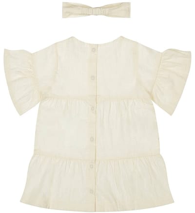 Jurk+ haarband Off white - 03 Girls little flowers