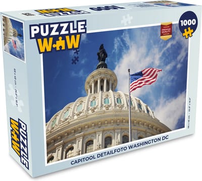 Puzzel Capitool detailfoto Washington DC - Legpuzzel - Puzzel 1000 stukjes volwassenen