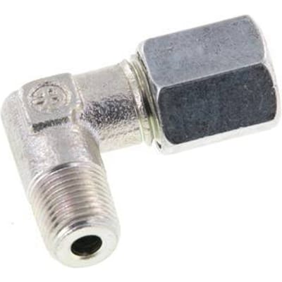 R 1/8'' Buitendraad x 6L Verzinkt Stalen L-Fitting 90graden 315 Bar DIN 2353