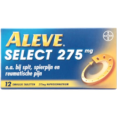 ​Aleve Select 275 mg Tabletten | 12 stuks | Langdurige Pijnverlichting tot 12 uur | Geschikt bij Spierpijn, Rugpijn en Gewrichtspijn