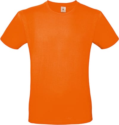 2-Pack herenshirt '150' met ronde hals B&C Collectie Oranje maat XS