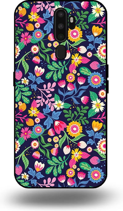 Smartphonica Telefoonhoesje geschikt voor OPPO A9 2020 met bloemen opdruk - TPU backcover case flower design geschikt voor OPPO A9 (2020)