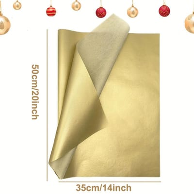 40 vellen, Goudkleurig zijdepapier, Zijdepapier voor cadeauverpakking voor Valentijnsdag, Moederdag, Vadersdag, Verjaardag, Bruiloften, Cadeauzakjes Decoratie en DIY knutselwerk 40 Sheets
