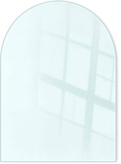 Wallfluent Transparant Kachel Vloerplaat - Halfrond Plaat Voor Onder Houtkachel - 100x100 cm - Halfrond - Plaat Onder Houtkachel