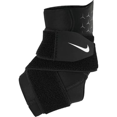 Nike Pro compressie-enkelbandage (Zwart/Wit)