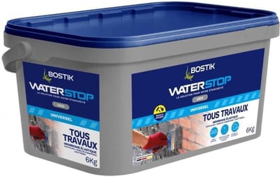 Waterdichtingsmembraan - BOSTIK - Waterstop - Lekreparatie - 6 kg bak - grijs