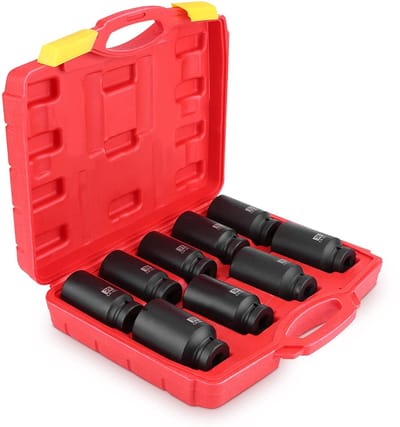 Dailygoods- Moersleutelset 9-delig - 1/2 Inch Aandrijving - Hex