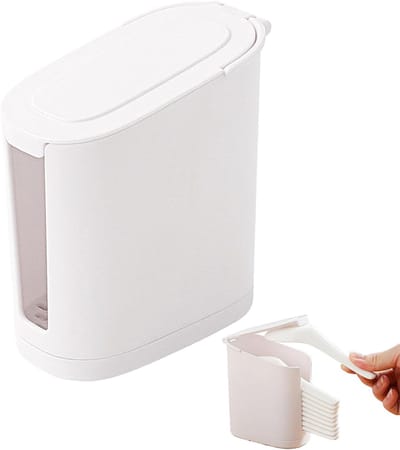 Opbergbox Bestek - Houder Lepel Vork - Keuken Organiseren - Ruimtebesparend Ontwerp - 12x10x12 cm - Wit