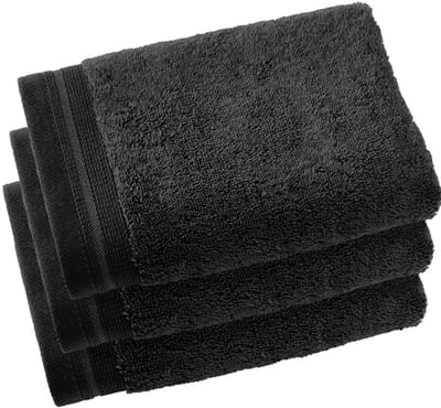 De Witte Lietaer Gastendoekjes Contessa Black 40 x 60 cm - 3 stuks - Katoen