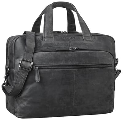 Vintage Schoudertas Leer 15.6 Inch Voor Zaken en Werk