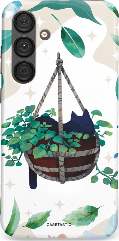 Casetastic Hoesje Geschikt voor Samsung S25 Plus - Stijlvolle Beschermende Duo-layer Case - Hangkat