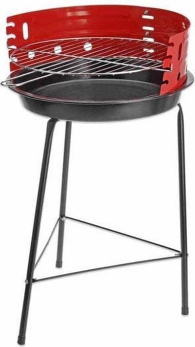Barbecue Ø36 cm - Bestemd voor Houtskool, Briquetten of Hout - 4 Hoogte standen - 51.5 cm Hoog - Staal -