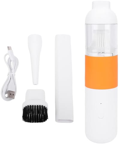 Draagbare Autostofzuiger - Mini Stofzuiger Auto - Auto Interieur Reinigen - Krachtige Zuigkracht - 3000mAh Batterij - Oranje