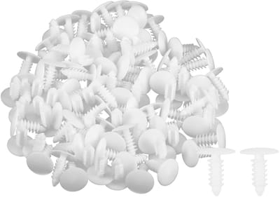 Dailygoods- Bevestigingsklemmen 5mm - Klinknagels - 100 Stuks - Duurzaam Plastic - Slijtvast - Corrosiebestendig