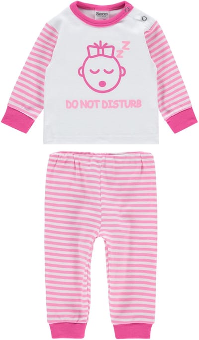 Beeren Meisjes pyjama Do not Disturb Roze maat 50/56