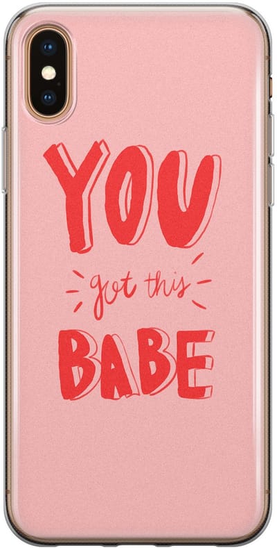 Leuke Telefoonhoesjes - Hoesje geschikt voor iPhone Xs Max - Where to go next - Soft case - TPU - Tekst - Roze