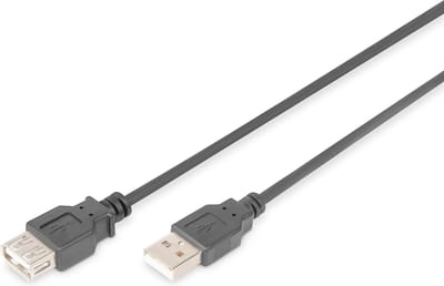 Digitus Usb 2.0 Verlengkabel Voor Computer, Laptop En Printer, 5 Meter, Snelle Overdracht