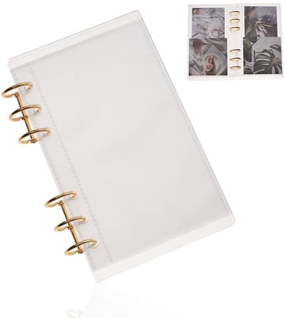 Dailygoods- Notebookhoes - Doorzichtige Ringband - A6 Formaat - 2-Rings - Navulbare Planner - Ideaal voor Notities/Fotoalbums
