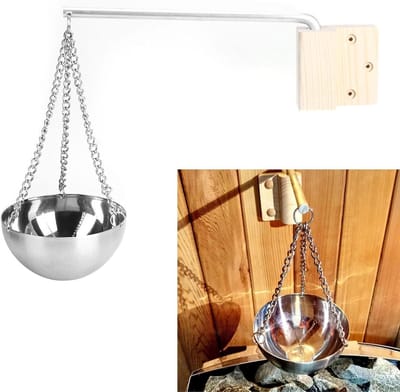Sauna schaal met standaard voor aromatherapie, hangende verdamperschaal voor etherische oliën en spa ontspanning