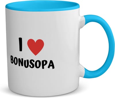 Akyol - i love bonusopa koffiemok - theemok - blauw - Opa - de liefste bonusopa - verjaardag - cadeautje voor opa - opa artikelen - kado - geschenk - 350 ML inhoud