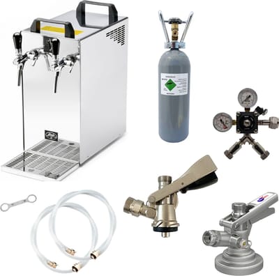 Complete set - Biertap - Kontakt 40 - 2-kraans, 50 liter/u - met Fustkoppeling Type S en KeyKeg