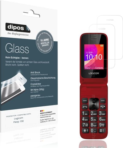 dipos – 2x Pantserfolie geschikt voor Logicom Fleep 190 | 9H Screenprotector