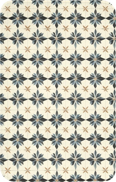 WC mat 50x80 cm - Antislip - Sierlijk - Ornament - Blauw - Toiletmat - Vloermat - Douchemat - Toilet tapijt - Toiletmatten