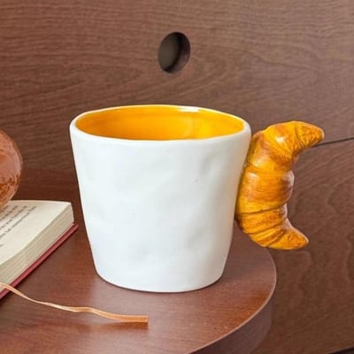 Vaisselle à Pain Français Ins Céramique Croissants Tasses Tasses en Céramique Tasses à Eau Ménagères Tasses à Petit Déjeuner Tasses à Café 250ml