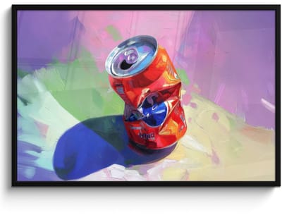 Poster in lijst - Fotolijst 120x80 cm - Posters - Frisdrank - Blik - Paars - Posterlijst zwart - Decoratie - Wanddecoratie woonkamer - Muurdecoratie slaapkamer